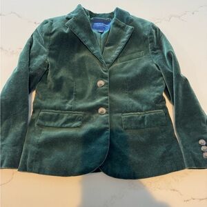 Janie and Jack Forest Green Velvet Jacket